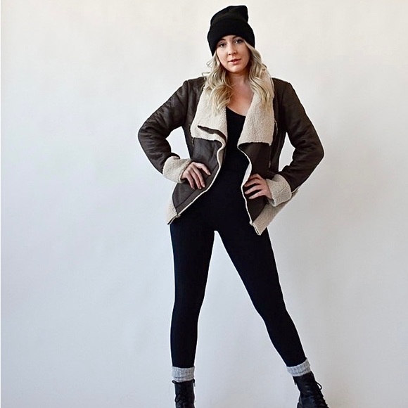 Brown Faux Shearling Jacket - Picture 2 of 6